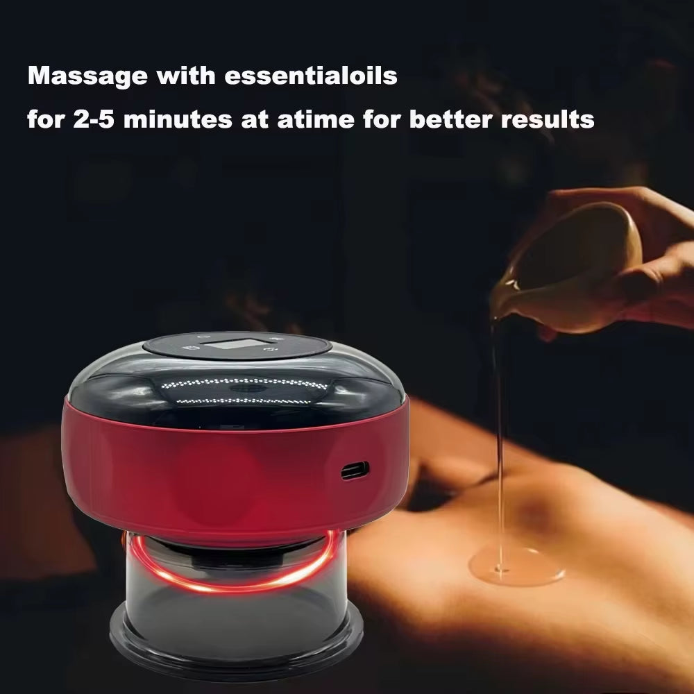 Electric Intelligent Vacuum Cupping Machine Back Shoulders Neck Meridians Whole Body Unblocking Neck Arm Massage Fatigue Relief