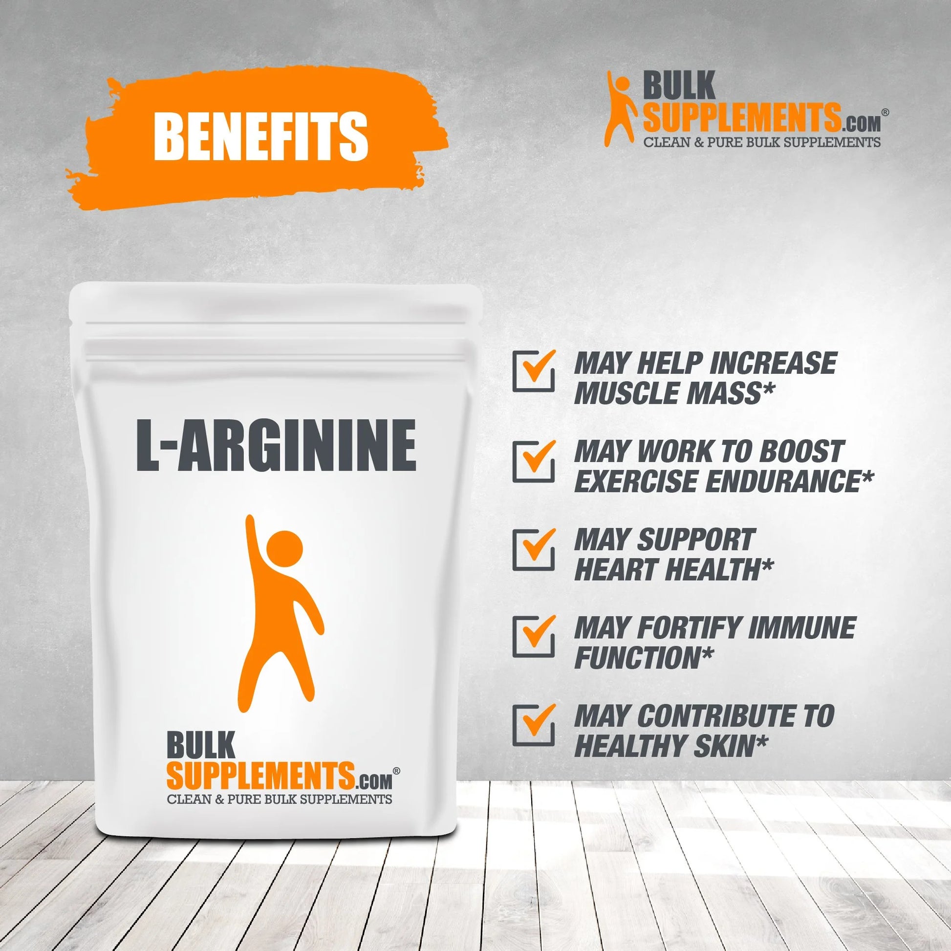 Bulksupplements L-Arginine Powder - 1G per Serving - 1 Kilogram (2.2 Lbs) - 1000 Servings