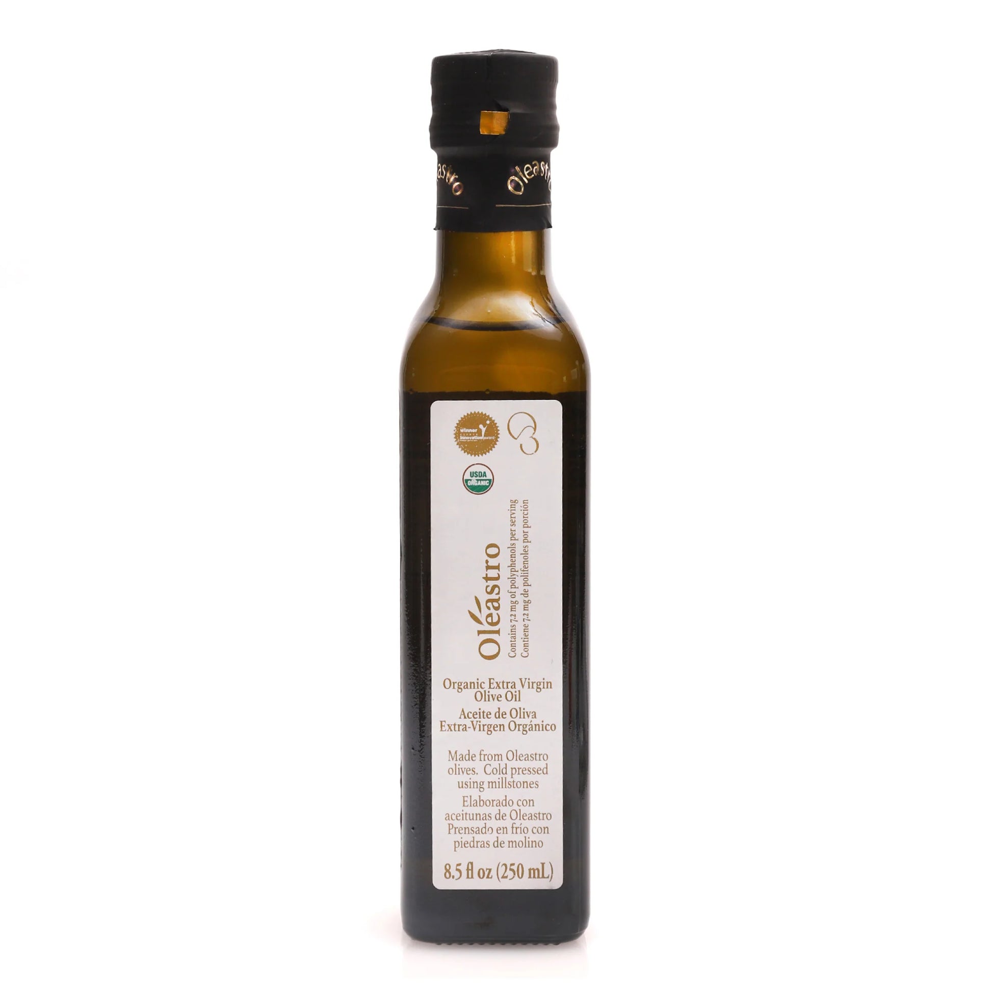 Highest Polyphenol Olive Oil - 250ML Koroneiki Organic Olive Oil by Oleastro Olive Park (Cyprus)