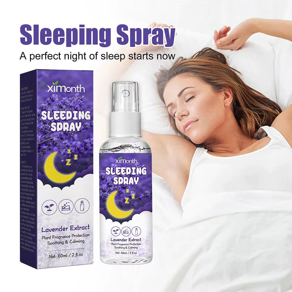 Lavender Sleep Spray 60Ml Aromatherapy Sleep Lavender Vanilla Pillow Mist Sleep Pillow Spray for Room Linen Deep Sleep Spra T3V8