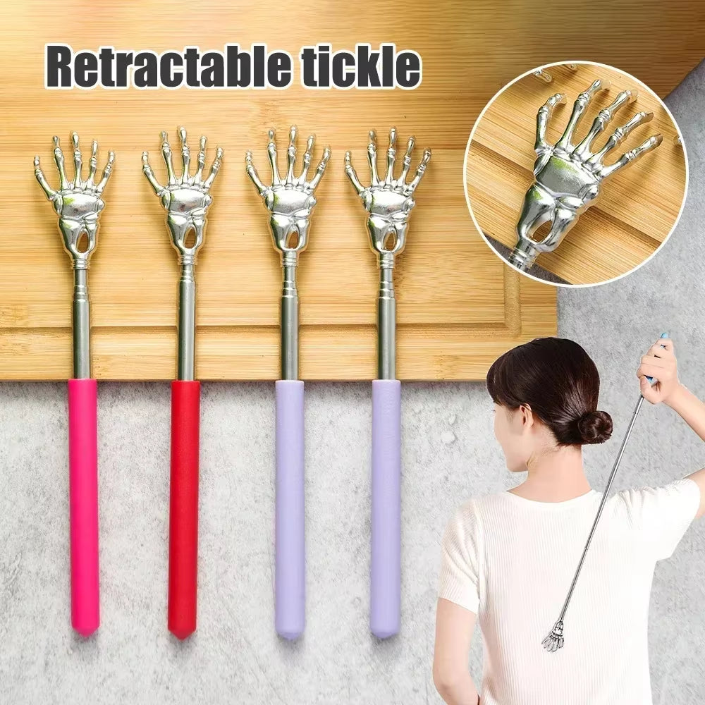 Stainless Steel Back Scratcher Telescopic Scratching Massager Extendable Itch Old Man Happy Health Products Hackle Handicrafts