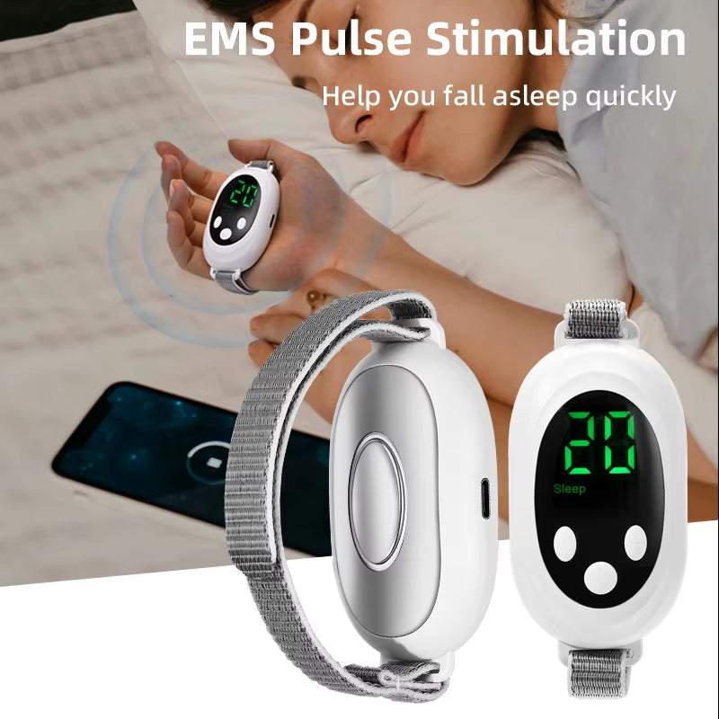 Microcurrent Sleep Aid Device EMS Sleep Aid Machine for Insomnia Stress Anxiety Relief Palm Pulse Massager