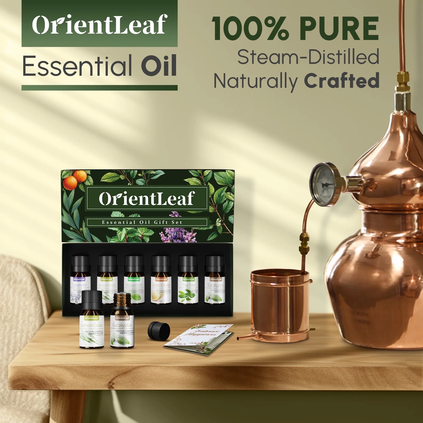 100% Pure Essential Oils Set, Aromatherapy Blended Scents Variety Essential Oils Gift Set for Diffusers, Massage, Sleep