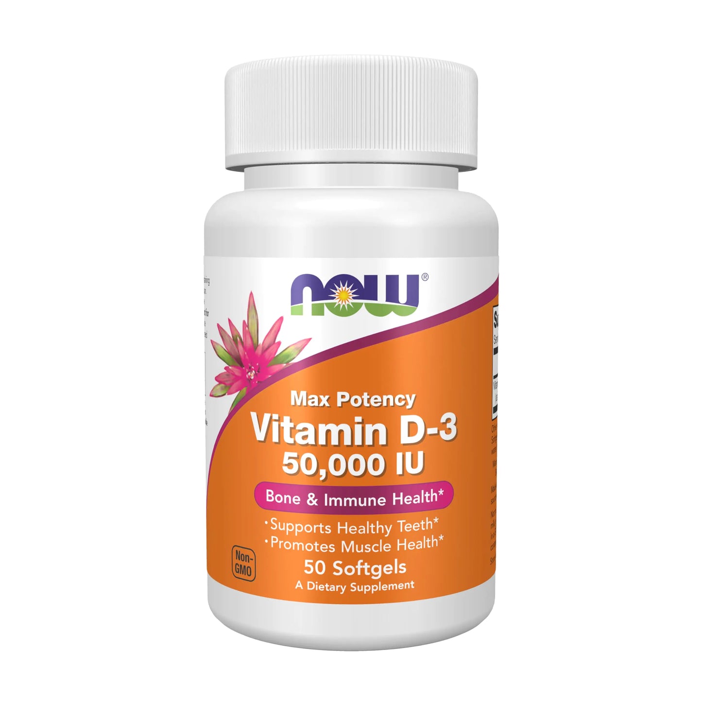 NOW Foods Supplements Vitamin D-3 50000 IU Softgels 50 softgels