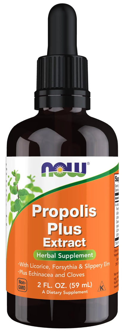 NOW Supplements Propolis Plus Extract Liquid with Dropper Herbal Supplement 2-Ounce