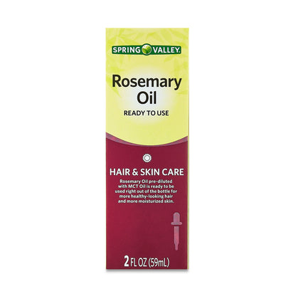 Rosemary Oil + MCT for Hair, Skin & Nails- Pre-Diluted Moisturizer Supplement, 2Oz