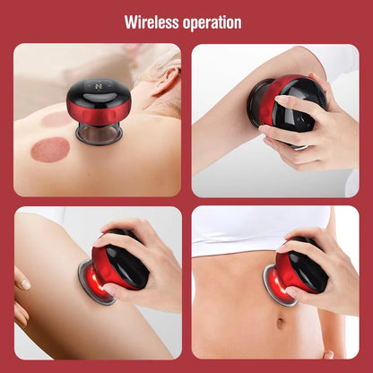 Electric Intelligent Vacuum Cupping Machine Back Shoulders Neck Meridians Whole Body Unblocking Neck Arm Massage Fatigue Relief