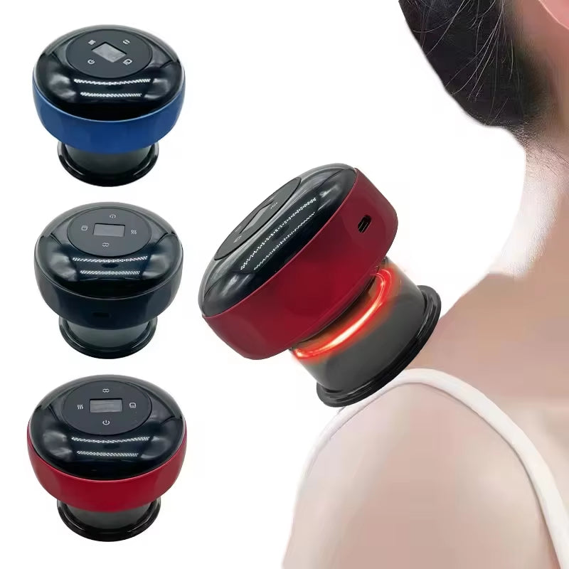 Electric Intelligent Vacuum Cupping Machine Back Shoulders Neck Meridians Whole Body Unblocking Neck Arm Massage Fatigue Relief