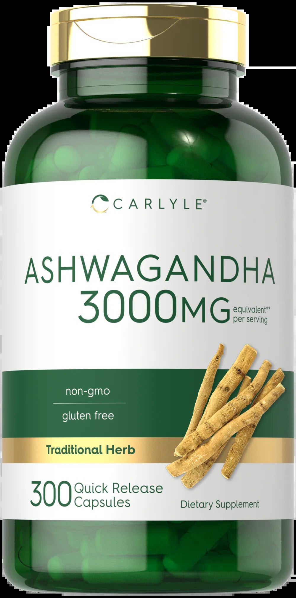 Ashwagandha Supplement 3000Mg | 300 Capsules | Non-Gmo, Gluten Free | by