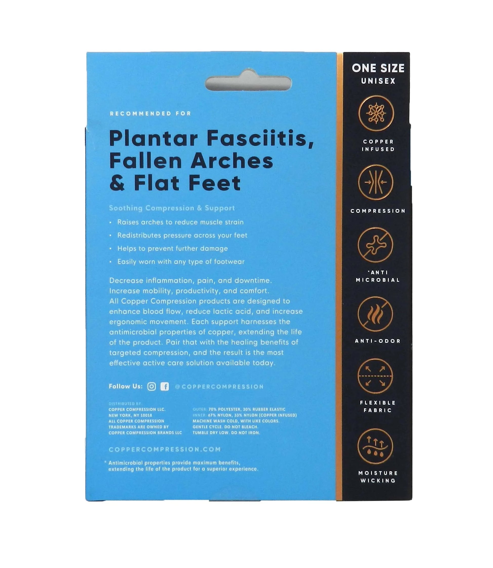 Plantar Fasciitis Arch Support - One Size Fits Most Feet