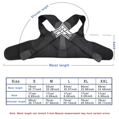 Back Brace Posture Corrector for Women and Men, Shoulder Straightener Adjustable Full Back Support Upper and Lower