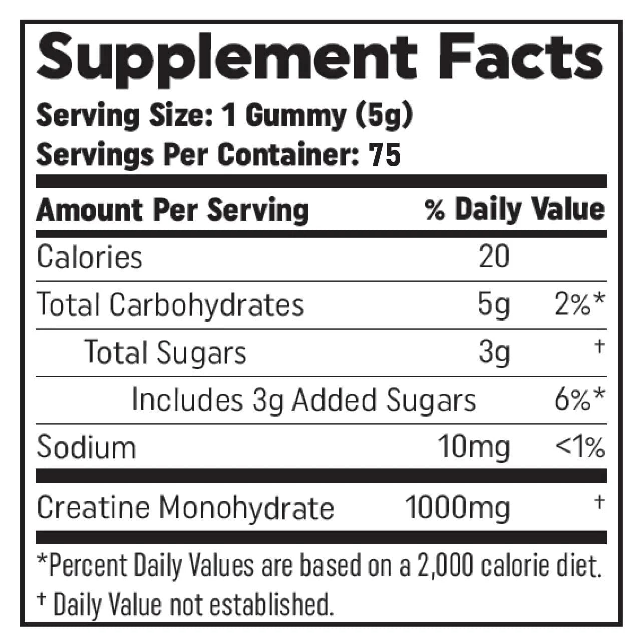 Creatine Gummies (Strawberry) 75 Count Bag