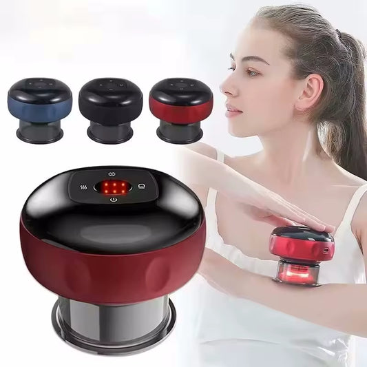 Electric Intelligent Vacuum Cupping Machine Back Shoulders Neck Meridians Whole Body Unblocking Neck Arm Massage Fatigue Relief