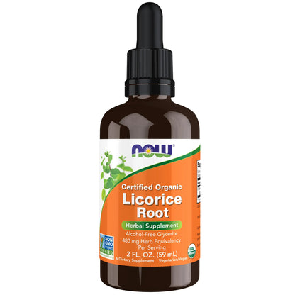 NOW Foods Supplements Certified Organic Licorice Root 2 fl. oz